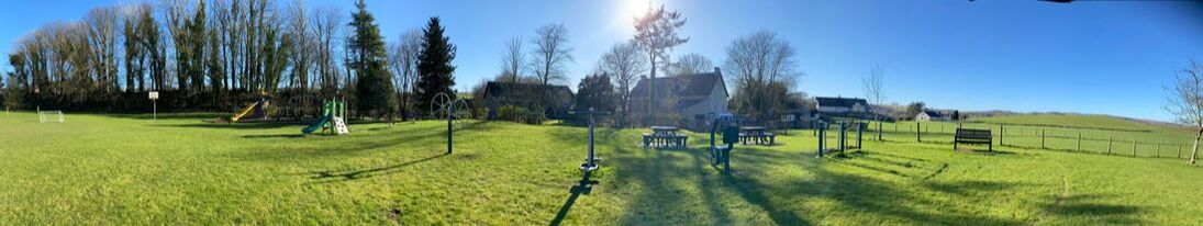 An image of some of the equipment in Sedgwick playground in the Millennium Field. 