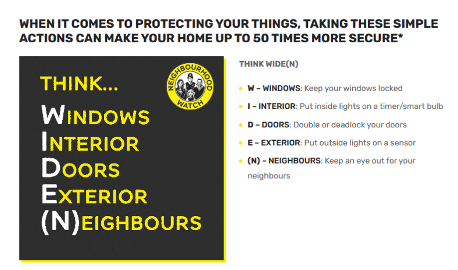 An image of the  Crime Prevention WIDEN scheme summary covered in the pdf download below