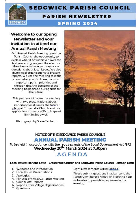 Image iof the parish newsletter Spring 2024 