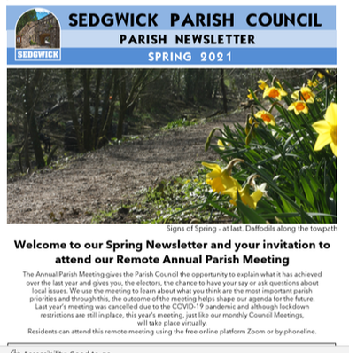 Parish Newsletter Spring 2021 